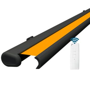 Markise elektrische Premium Kassettenmarkise Gelenkarm Vollkassettenmarkise anthrazit Kassette (Ähnlich RAL 7016)