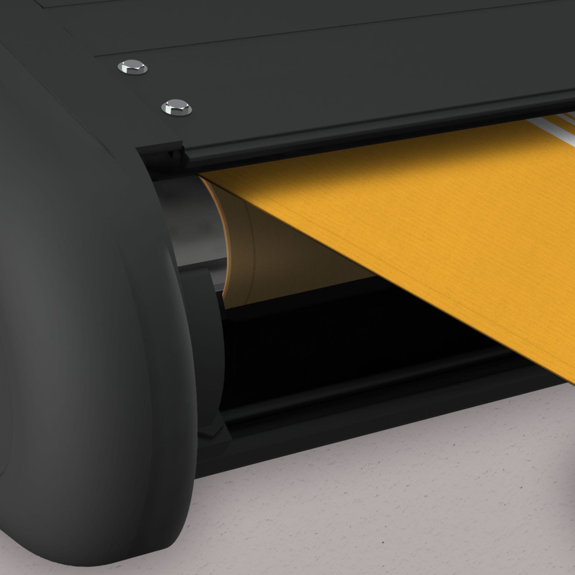 Markise elektrische Premium Kassettenmarkise Gelenkarm Vollkassettenmarkise anthrazit Kassette (Ähnlich RAL 7016)