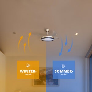 Deckenventilator mit Beleuchtung – goldfarbene Basis, modernes Design & LED-Licht – Bild 47