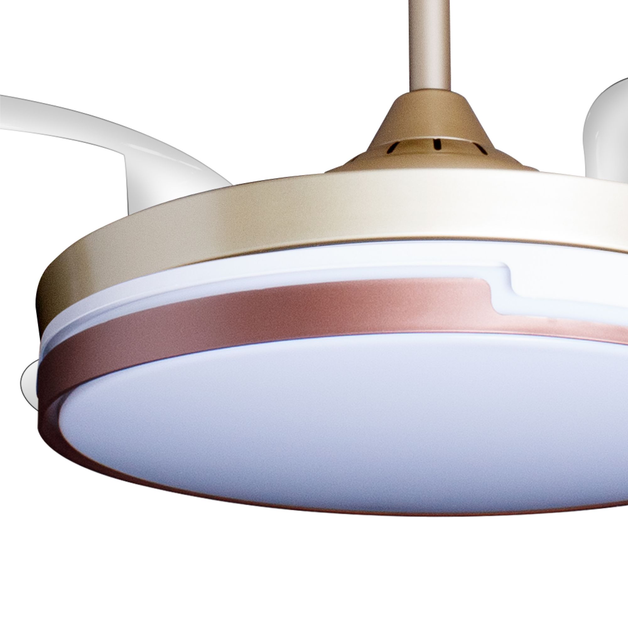 Deckenventilator mit Beleuchtung – goldfarbene Basis, modernes Design & LED-Licht – Bild 11