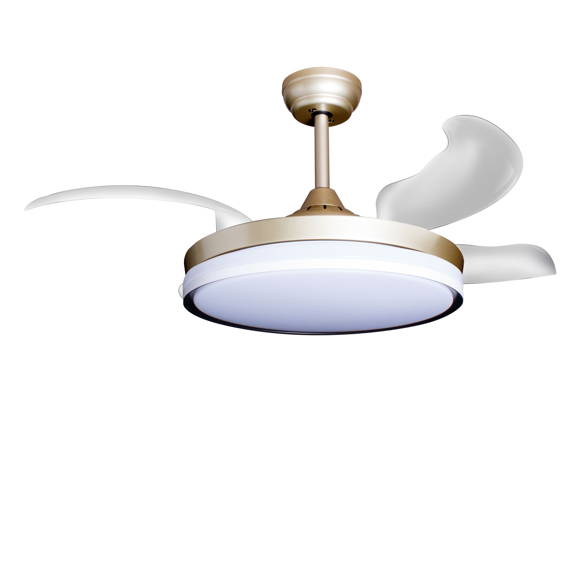 Deckenventilator mit Beleuchtung – goldfarbene Basis, modernes Design & LED-Licht – Bild 6