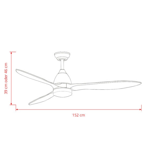 Deckenventilator mit Beleuchtung Modell Airora XL