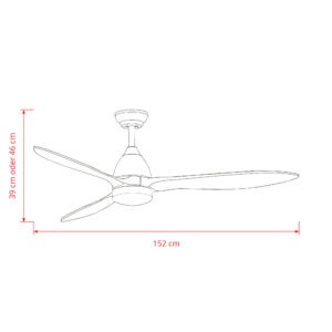 Deckenventilator mit Beleuchtung Modell Ventro XL