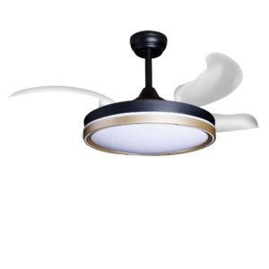 Deckenventilator mit Beleuchtung – schwarze Basis, modernes Design & LED-Licht – Bild 8