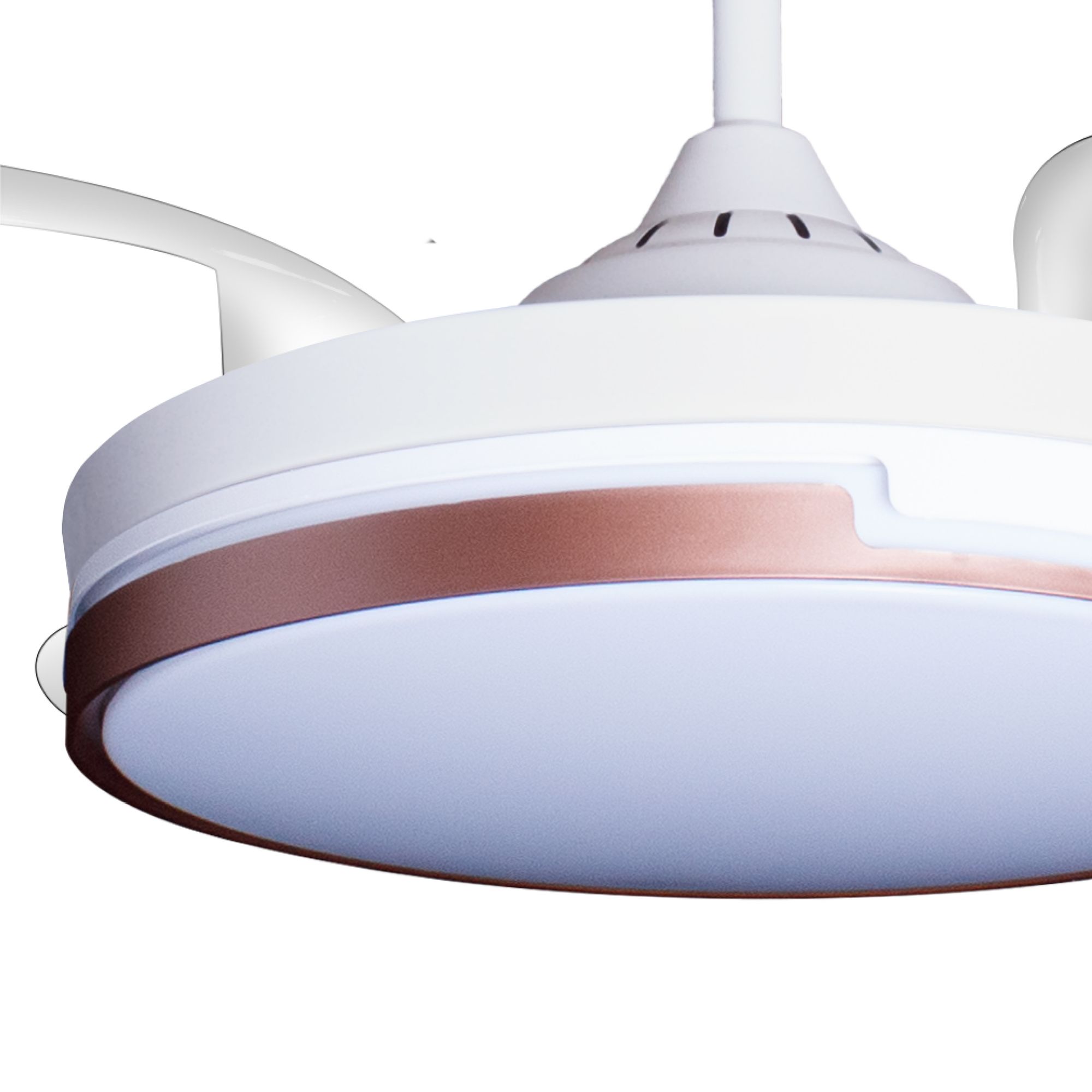 Deckenventilator mit Beleuchtung – weiße Basis, modernes Design & LED-Licht – Bild 11