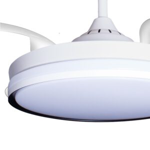 Deckenventilator mit Beleuchtung – weiße Basis, modernes Design & LED-Licht – Bild 16