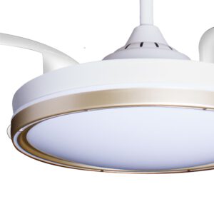 Deckenventilator mit Beleuchtung – weiße Basis, modernes Design & LED-Licht – Bild 18