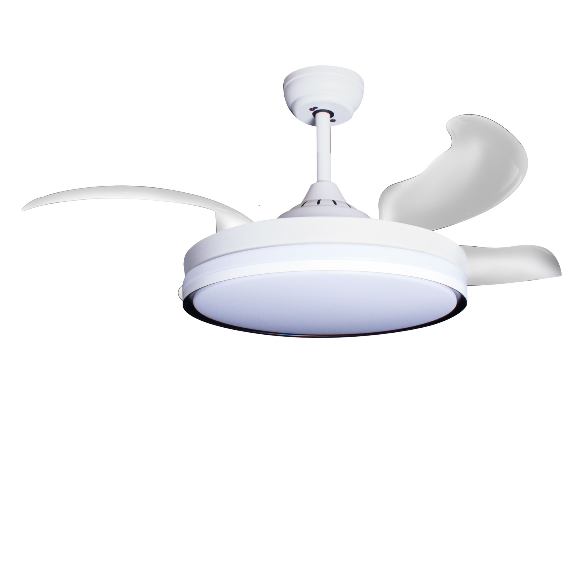 Deckenventilator mit Beleuchtung – weiße Basis, modernes Design & LED-Licht – Bild 6