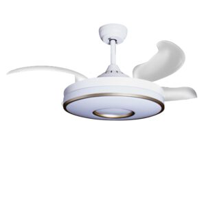 Deckenventilator mit Beleuchtung – weiße Basis, modernes Design & LED-Licht – Bild 9