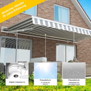 Markise elektrisch Standard Kassettenmarkise Gelenkarmmarkise Gestell Farbe Weiß (entspricht RAL 9010)