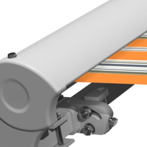 Markise Manuell Standard Kassettenmarkise Gelenkarmmarkise Gestell Farbe Weiß (entspricht RAL 9010)