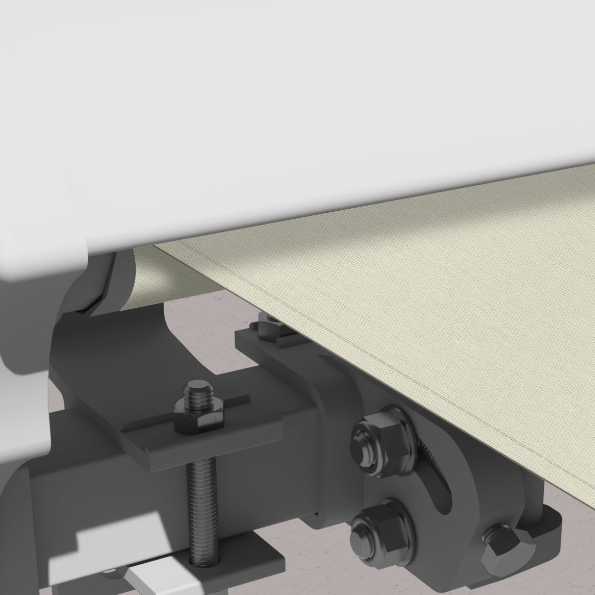 Markise Manuell Standard Kassettenmarkise Gelenkarmmarkise Gestell Farbe Weiß (entspricht RAL 9010)