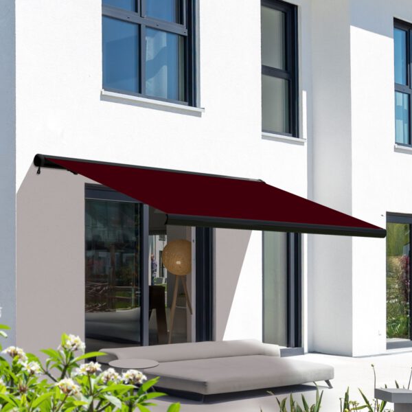 Markise elektrische Premium Kassettenmarkise Gelenkarm Vollkassettenmarkise anthrazit Kassette (Ähnlich RAL 7016)