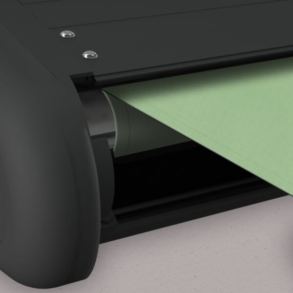 Markise elektrische Premium Kassettenmarkise Gelenkarm Vollkassettenmarkise anthrazit Kassette (Ähnlich RAL 7016)