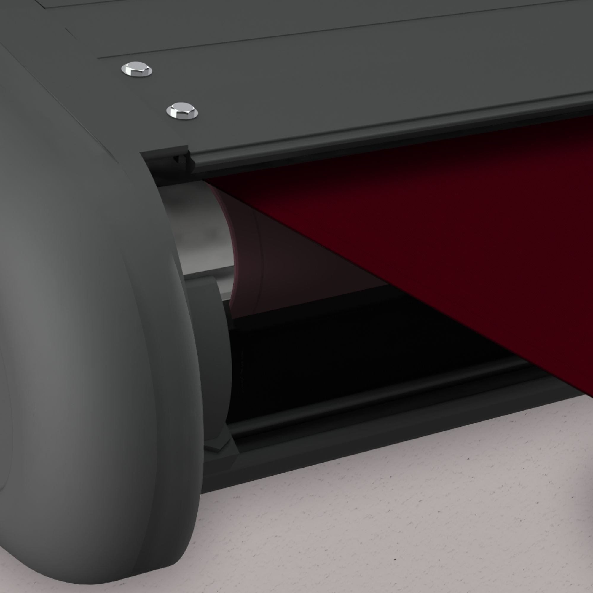 Markise elektrische Premium Kassettenmarkise Gelenkarm Vollkassettenmarkise basaltgraue Kassette (Ähnlich RAL 7012)