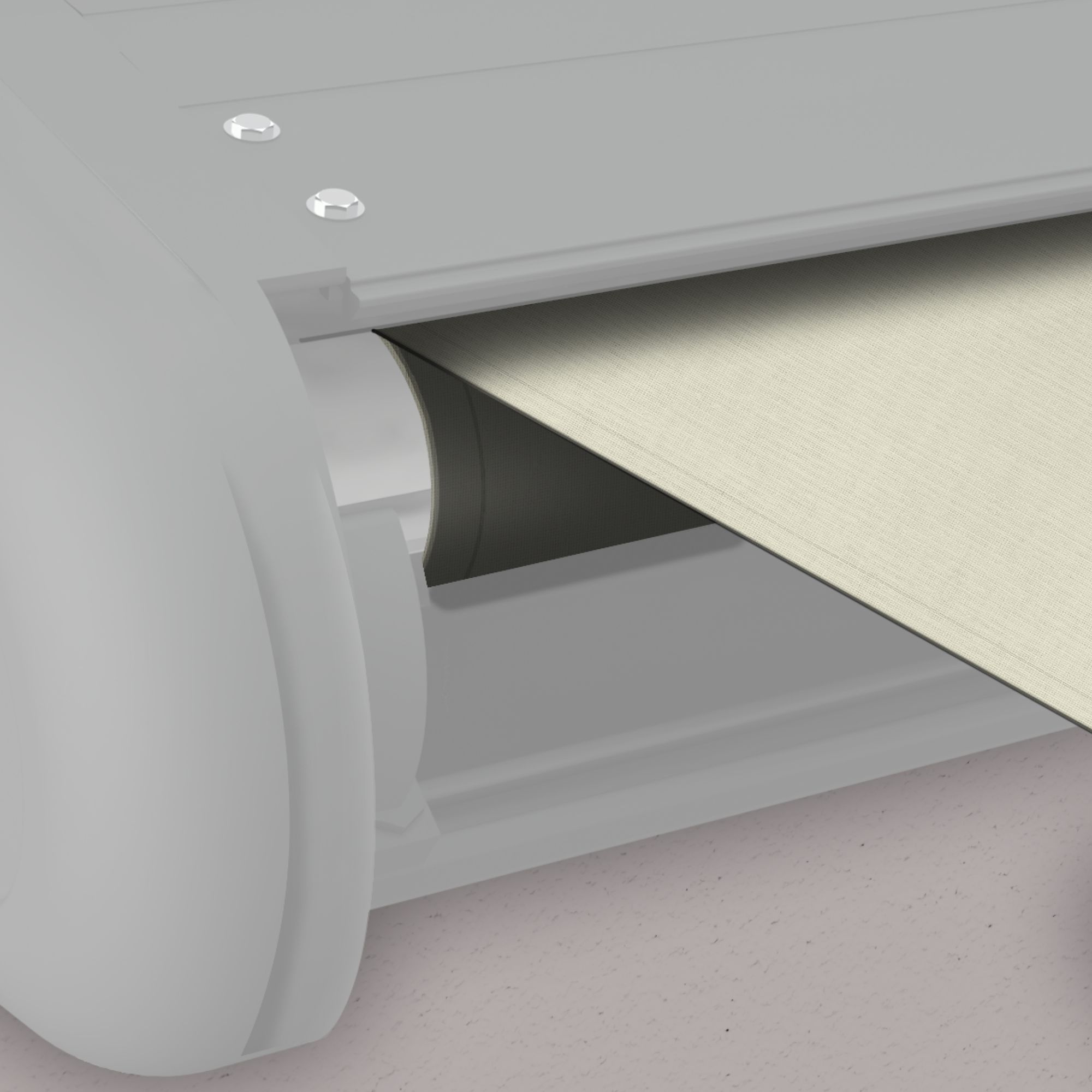 Markise elektrische Premium Kassettenmarkise Gelenkarm Vollkassettenmarkise weiße Kassette (entspricht RAL 9010)