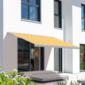 Markise elektrische Premium Kassettenmarkise Gelenkarm Vollkassettenmarkise weiße Kassette (entspricht RAL 9010)