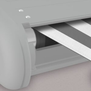 Markise elektrische Premium Kassettenmarkise Gelenkarm Vollkassettenmarkise weiße Kassette (entspricht RAL 9010)