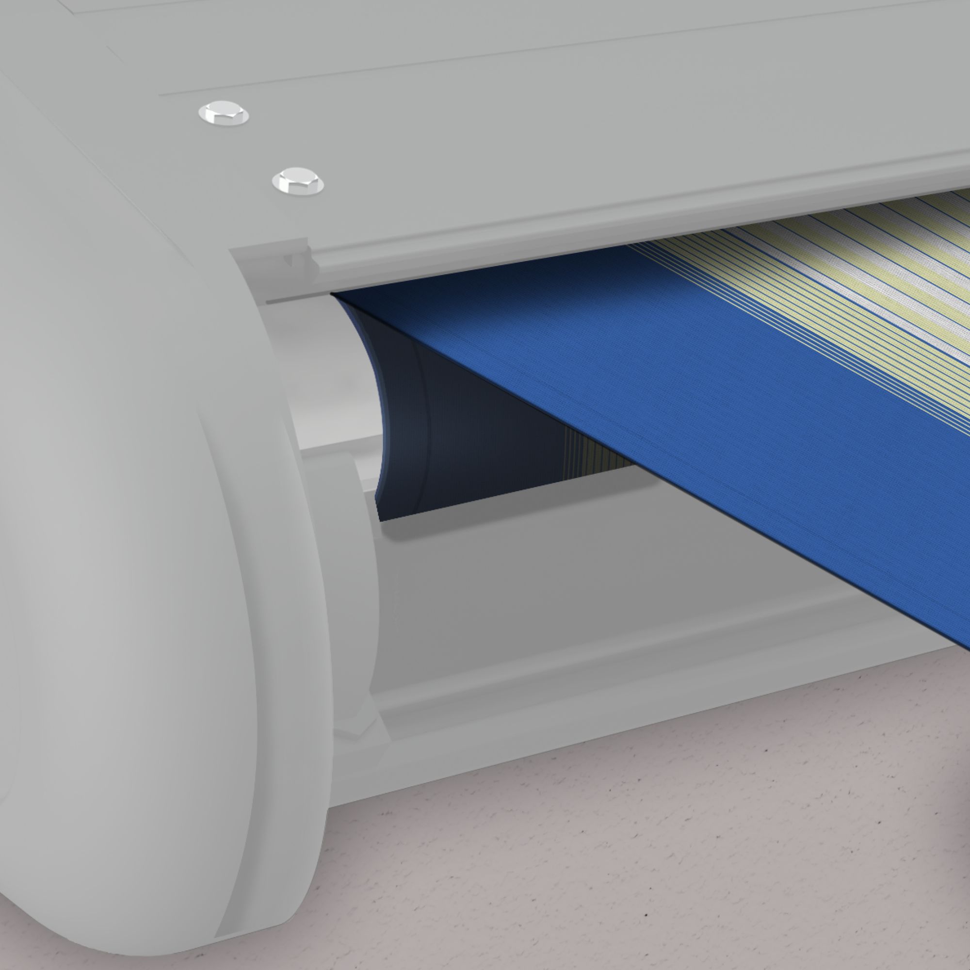 Markise elektrische Premium Kassettenmarkise Gelenkarm Vollkassettenmarkise weiße Kassette (entspricht RAL 9010)