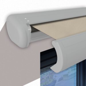 Markise elektrische Premium Kassettenmarkise Gelenkarm Vollkassettenmarkise weiße Kassette (entspricht RAL 9010)