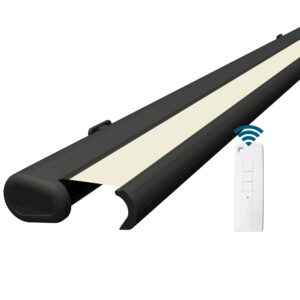 Markise elektrische Premium Kassettenmarkise Gelenkarm Vollkassettenmarkise anthrazit Kassette (Ähnlich RAL 7016)