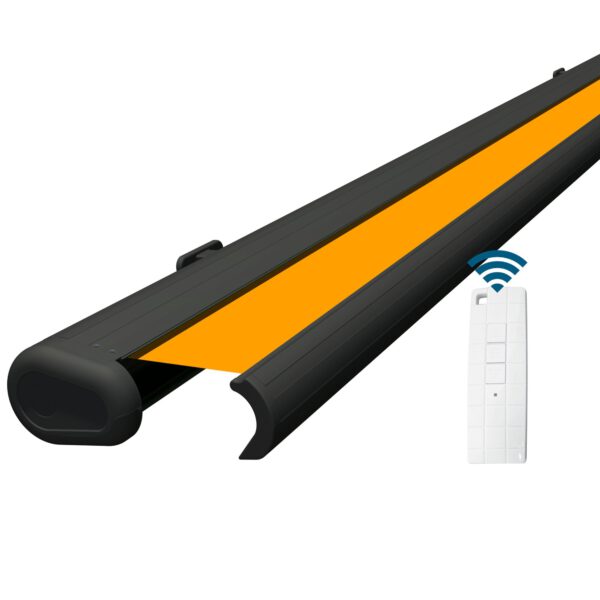 Markise elektrische Premium Kassettenmarkise Gelenkarm Vollkassettenmarkise anthrazit Kassette (Ähnlich RAL 7016)