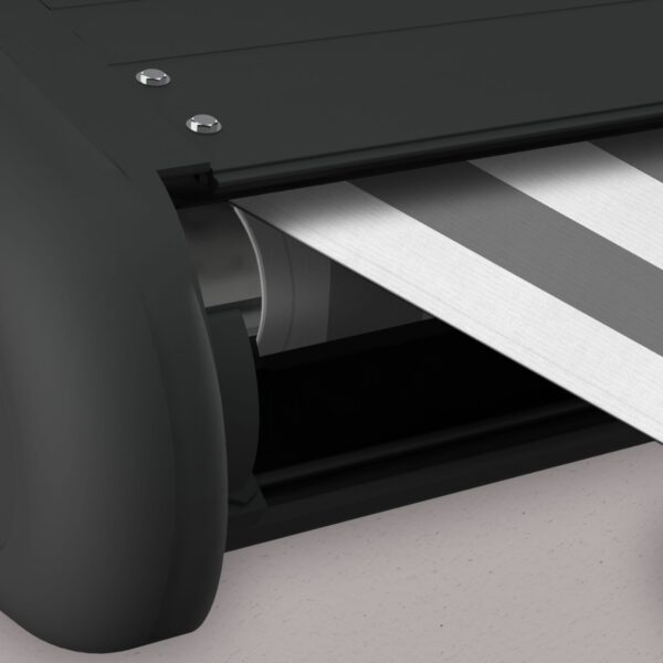 Markise elektrische Premium Kassettenmarkise Gelenkarm Vollkassettenmarkise anthrazit Kassette (Ähnlich RAL 7016)