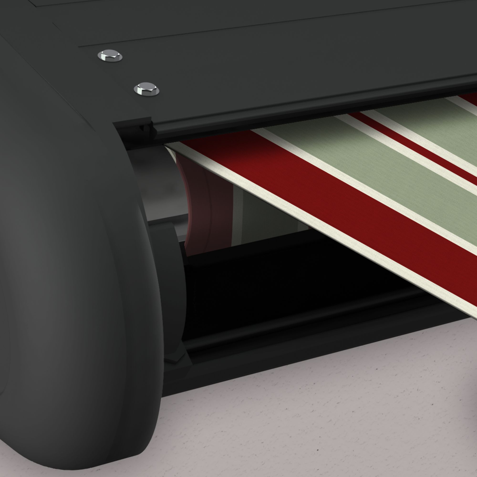 Markise elektrische Premium Kassettenmarkise Gelenkarm Vollkassettenmarkise anthrazit Kassette (Ähnlich RAL 7016)