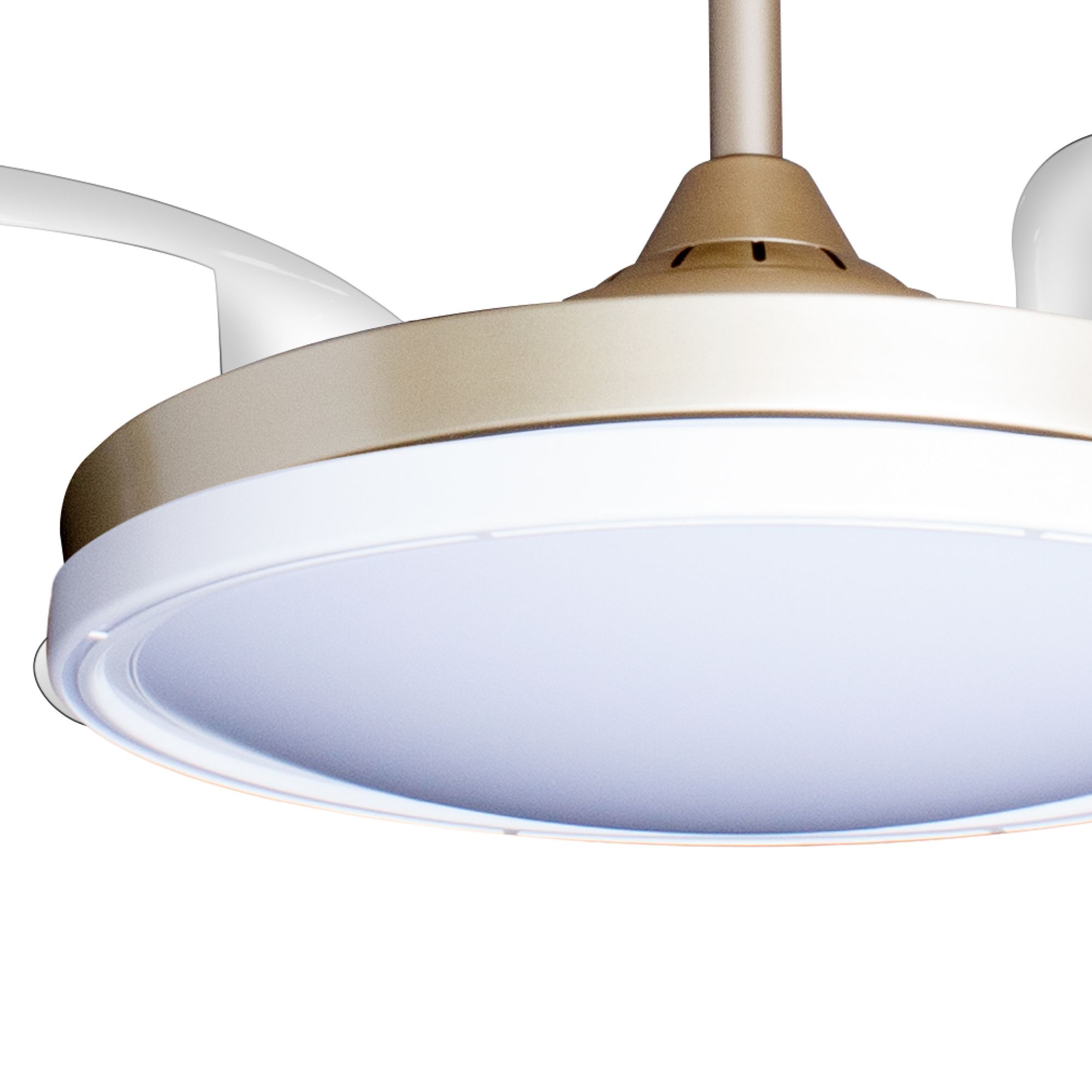 Deckenventilator mit Beleuchtung – goldfarbene Basis, modernes Design & LED-Licht – Bild 14