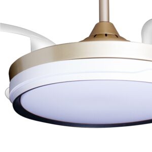 Deckenventilator mit Beleuchtung – goldfarbene Basis, modernes Design & LED-Licht – Bild 15