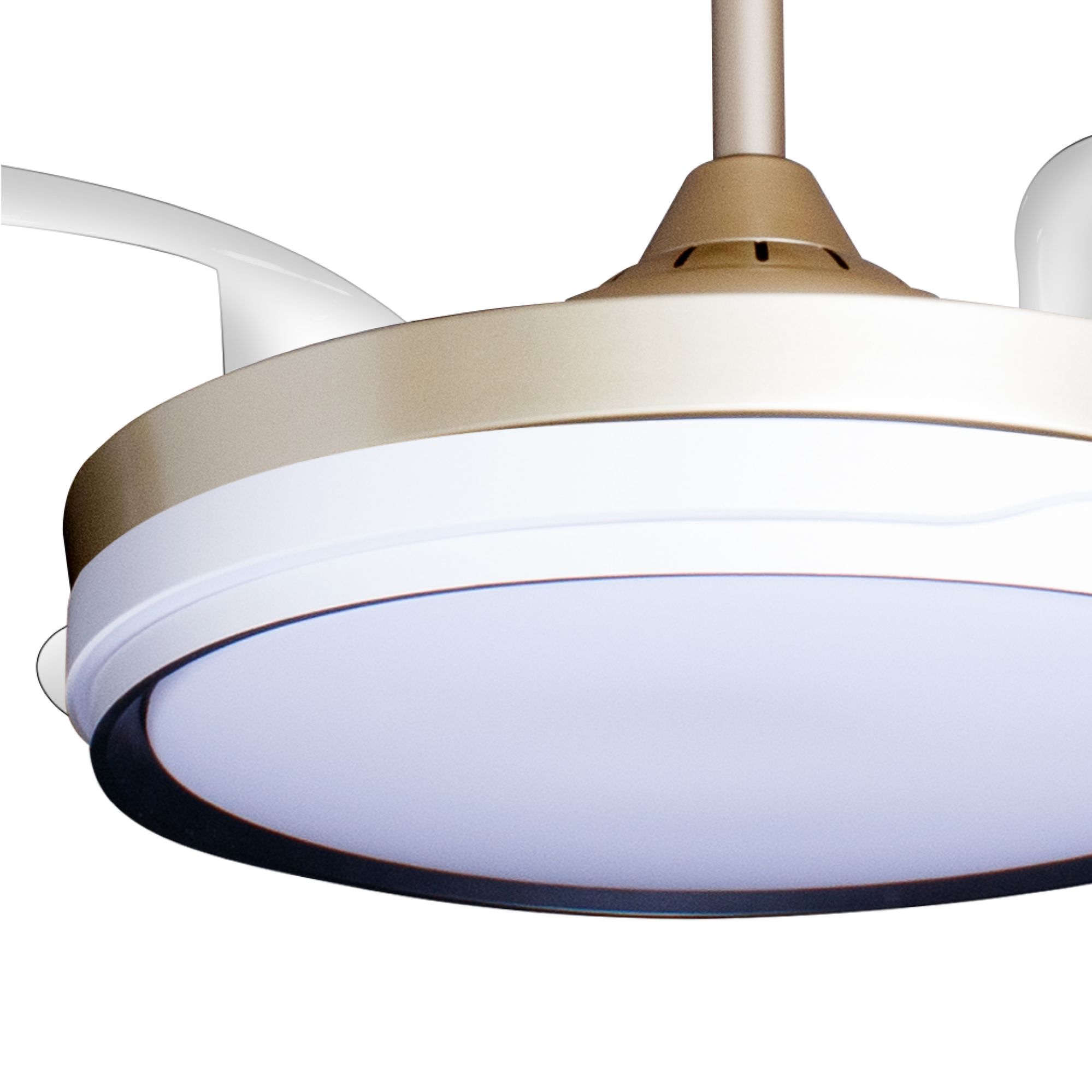 Deckenventilator mit Beleuchtung – goldfarbene Basis, modernes Design & LED-Licht – Bild 15