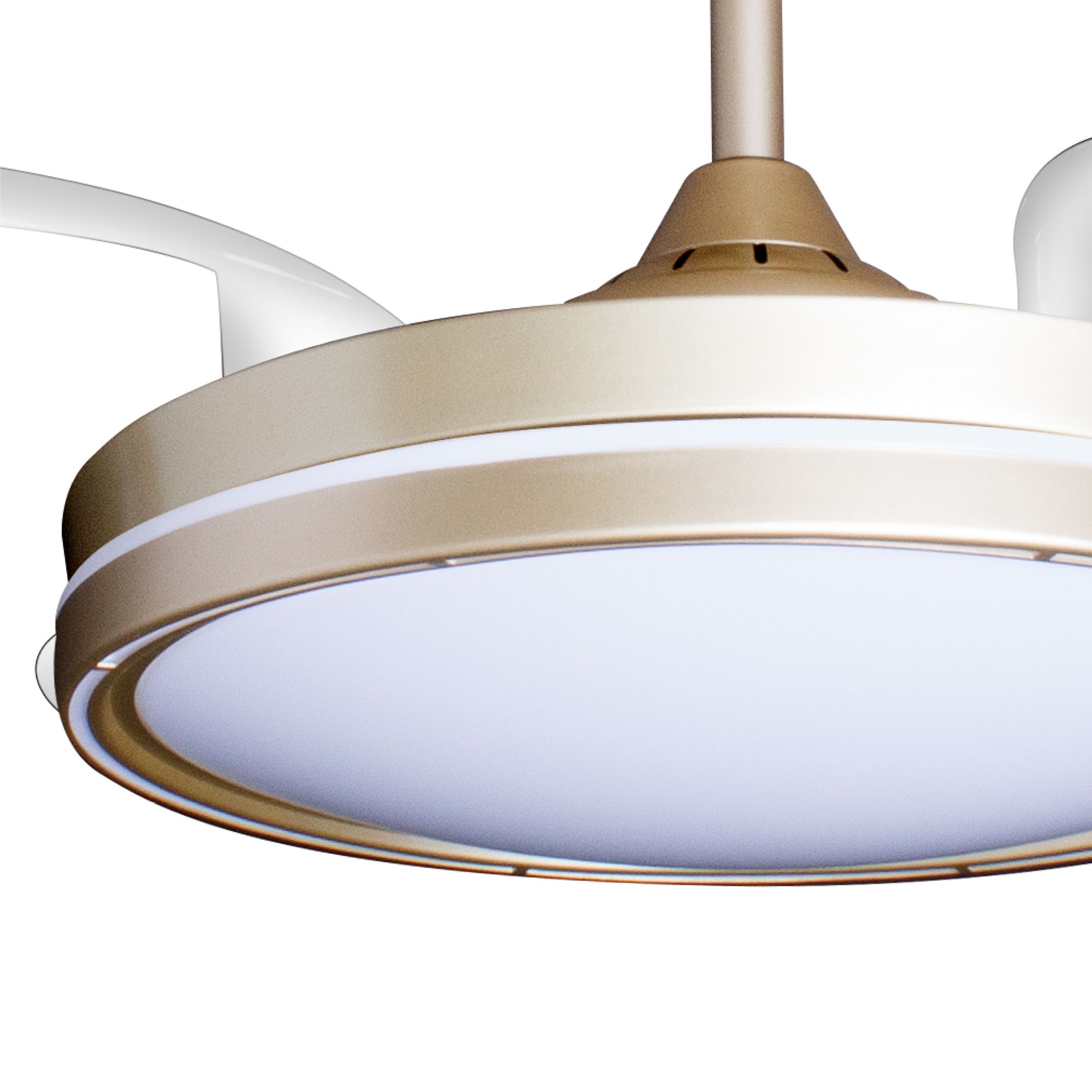Deckenventilator mit Beleuchtung – goldfarbene Basis, modernes Design & LED-Licht – Bild 18