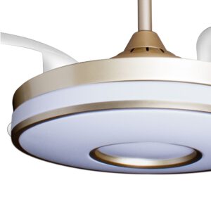 Deckenventilator mit Beleuchtung – goldfarbene Basis, modernes Design & LED-Licht – Bild 19