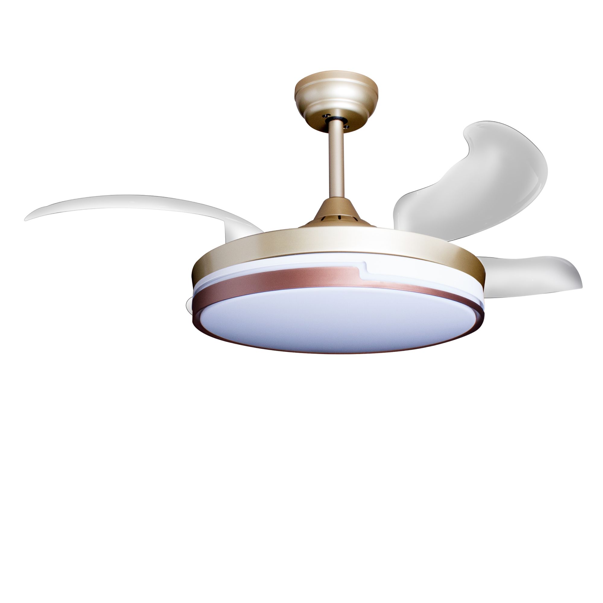Deckenventilator mit Beleuchtung – goldfarbene Basis, modernes Design & LED-Licht – Bild 2