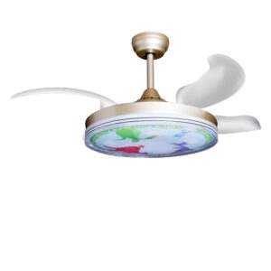 Deckenventilator mit Beleuchtung – goldfarbene Basis, modernes Design & LED-Licht – Bild 3