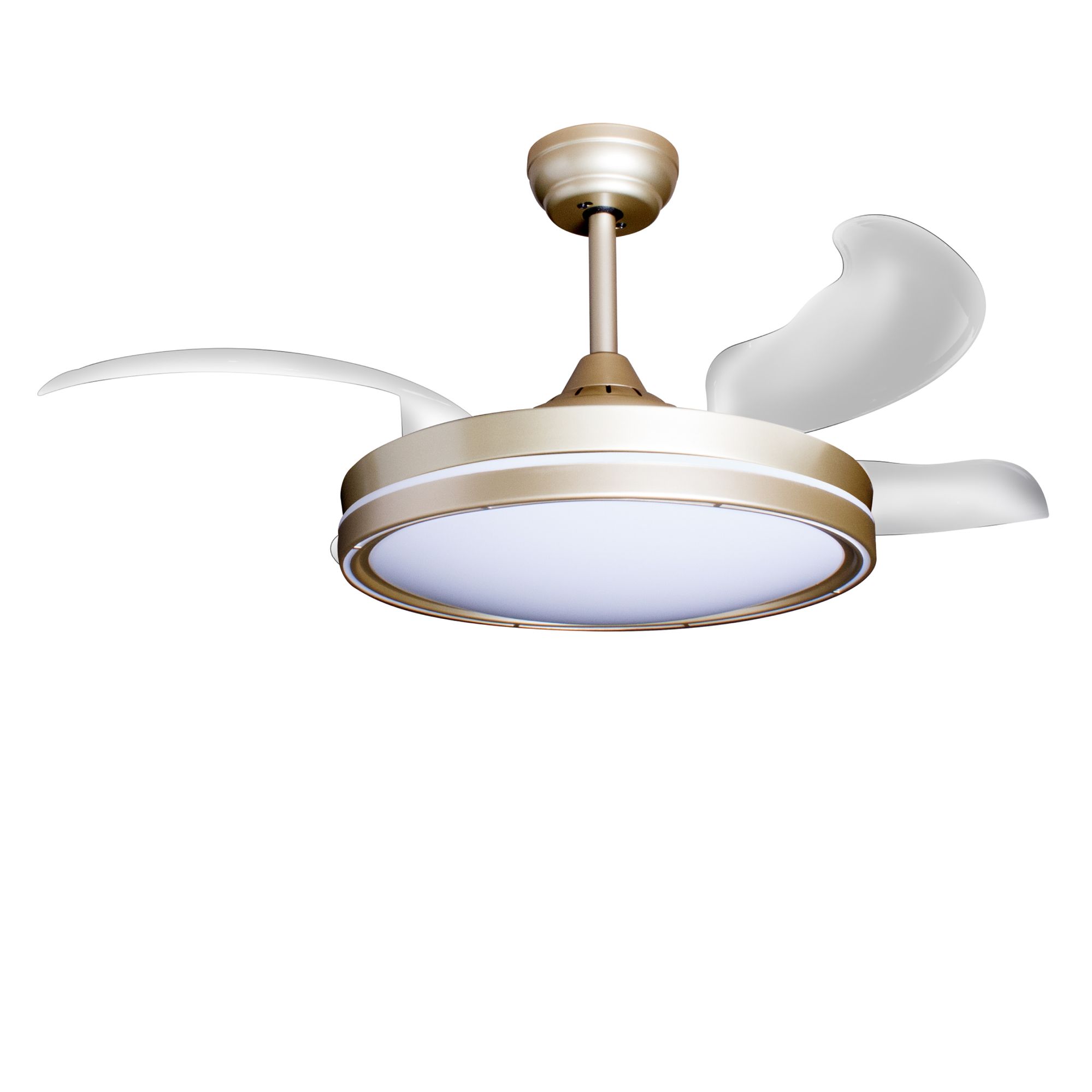 Deckenventilator mit Beleuchtung – goldfarbene Basis, modernes Design & LED-Licht – Bild 8