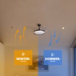 Deckenventilator mit Beleuchtung Schwarze Basis 52401 Deckenventialtoren USP Winter Sommer 22 v2