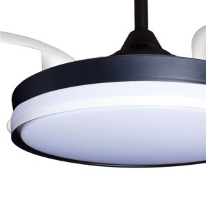 Deckenventilator mit Beleuchtung – schwarze Basis, modernes Design & LED-Licht – Bild 16