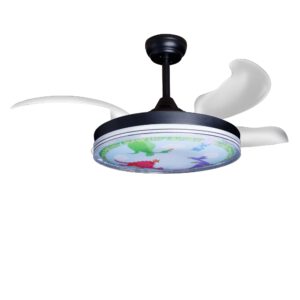 Deckenventilator mit Beleuchtung – schwarze Basis, modernes Design & LED-Licht – Bild 3