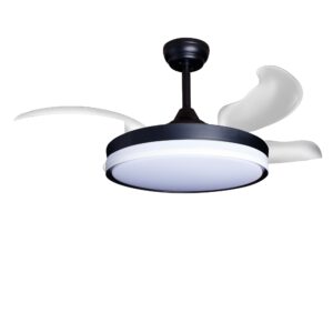 Deckenventilator mit Beleuchtung – schwarze Basis, modernes Design & LED-Licht – Bild 6