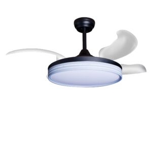 Deckenventilator mit Beleuchtung – schwarze Basis, modernes Design & LED-Licht – Bild 7