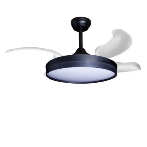 Deckenventilator mit Beleuchtung – schwarze Basis, modernes Design & LED-Licht – Bild 10