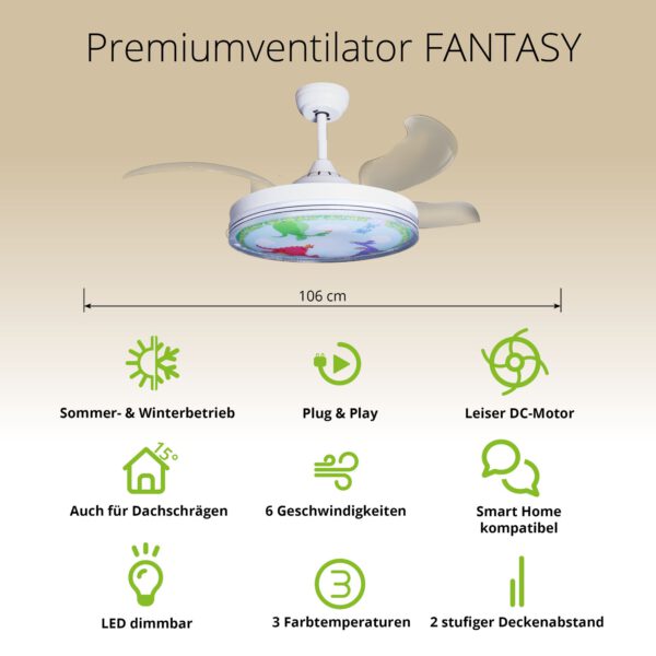 Deckenventilator mit Beleuchtung Weisse Basis 52403 Bases Icons 20 v2 9