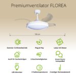 Deckenventilator mit Beleuchtung Weisse Basis 52403 Bases Icons 21 v2 9