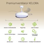 Deckenventilator mit Beleuchtung Weisse Basis 52403 Bases Icons 22 v2 9