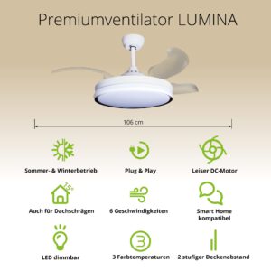Deckenventilator mit Beleuchtung Weisse Basis 52403 Bases Icons 23 v2 9