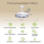 Deckenventilator mit Beleuchtung Weisse Basis 52403 Bases Icons 26 v2 9