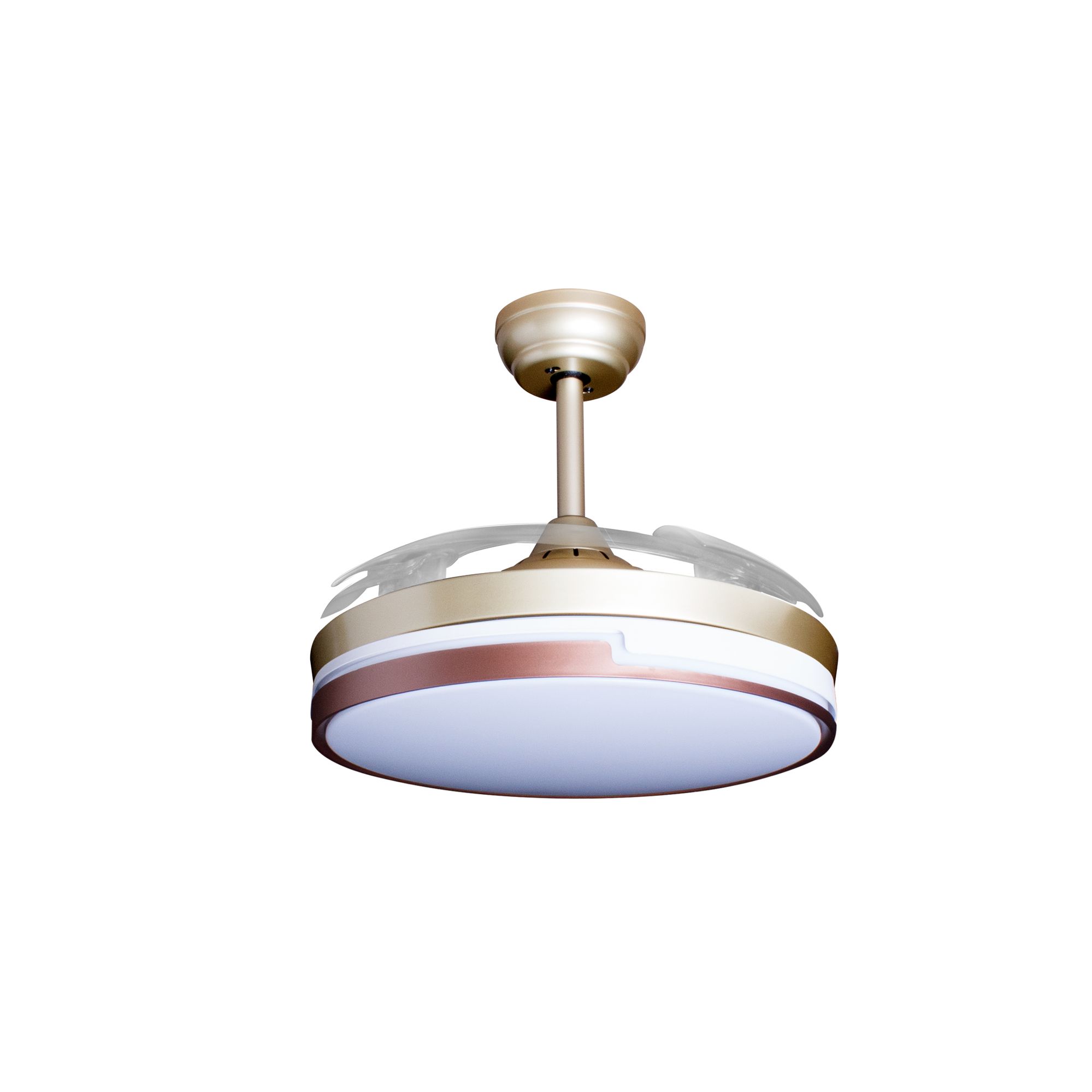 Deckenventilator mit Beleuchtung – goldfarbene Basis, modernes Design & LED-Licht – Bild 50