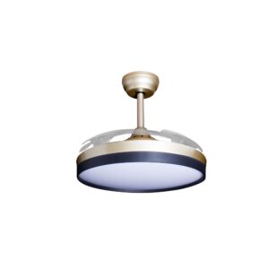 Deckenventilator mit Beleuchtung – goldfarbene Basis, modernes Design & LED-Licht – Bild 58