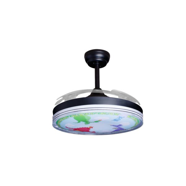 Deckenventilator mit Beleuchtung – schwarze Basis, modernes Design & LED-Licht